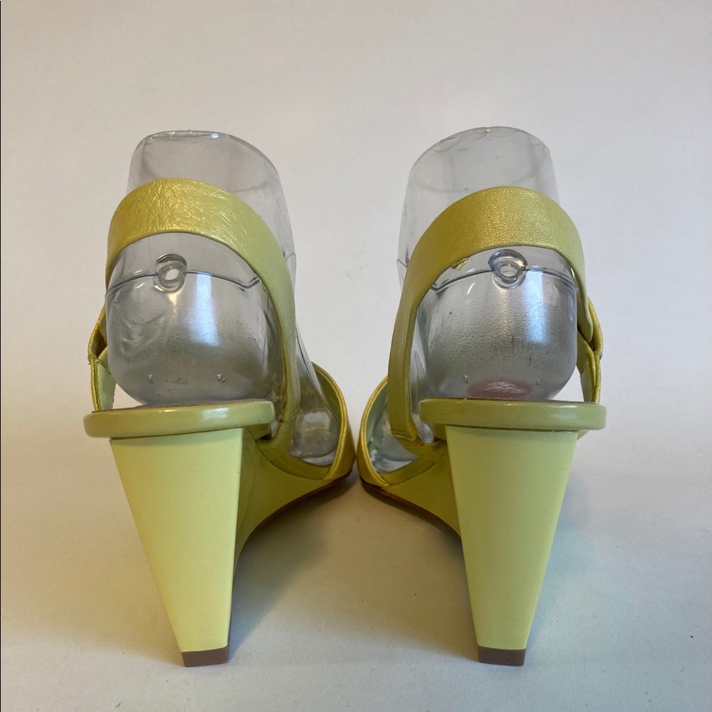 New Franco Sarto Green Square Toe Wedge Sandals size 7 - Picture 7 of 11